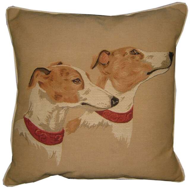 Greyhound Heads Tapestry Cushion Cover Sham - image 1