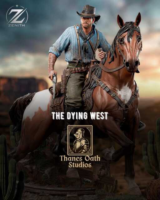 The Dying West - Western Cowboy Outlaw Gunslinger Arthur Morgan Resin Figure 16K - image 1