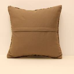 Patchwork Kilim Pillow Cover 18x18, Vintage Turkish Wool Throw - thumbnail 4