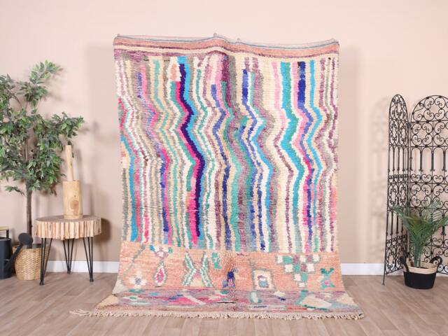 Vintage Boujaad Rug, Authentic Moroccan Rug 5x8 Ft - image 1