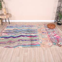Vintage Boujaad Rug, Authentic Moroccan Rug 5x8 Ft - thumbnail 2