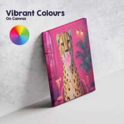 Hot Pink Cheetah Bubblegum Canvas Wall Art Bold Colourful Animal Print Bedroom Teen Girls Living Room Modern Pop Statement Decor Cool Gift - thumbnail 3
