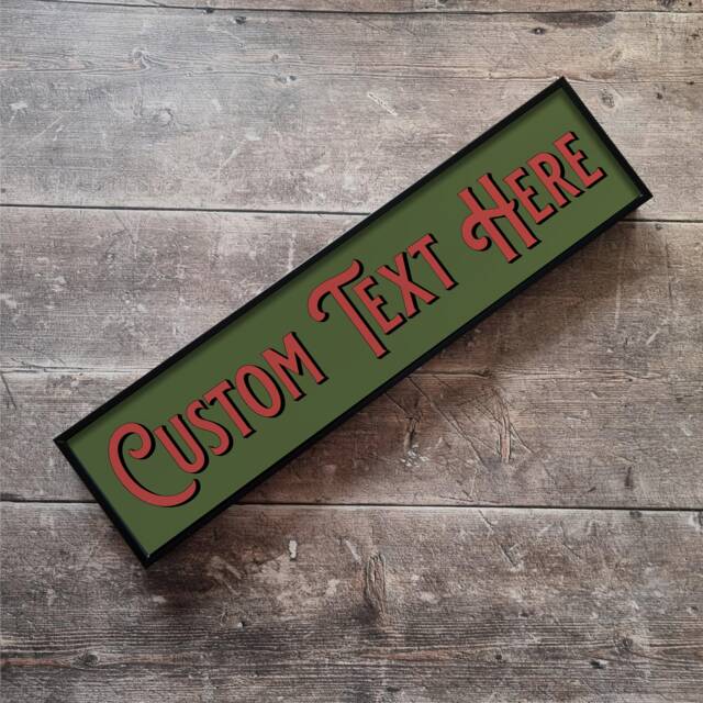 Custom Vintage Style Framed Metal Sign Retro Bar Decor - image 1