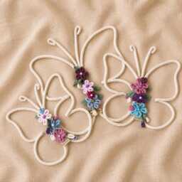 Knitted Wire Butterflies. Custom Colours Bedroom, Nursery Wall Decor, Or Gift - thumbnail 1