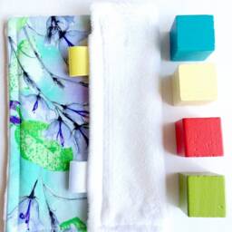 Floral Baby Comforter, Snuggly Soft Small Comfort Blanket, Newborn Sleep Routine, Flowers Lovey, Square Cotbed Cloth - thumbnail 3
