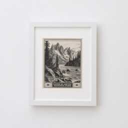 Gates Of The Arctic National Park Lithograph Style Print - Vintage Alaska Archival Matte Fine Art Print Brooks Range Alatna River Hiker Gift - thumbnail 3