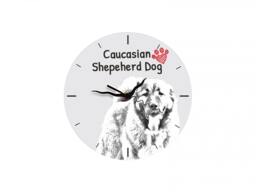 Caucasian Shepherd Dog, Free Standing Mdf Floor Clock With An Image Of A Dog - thumbnail 1