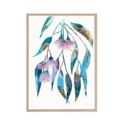 Eucalyptus Flower Print, Flowering Gum, Pink Flower, Painting Of Australian Native, Colourful Painting, Wall Art, Print Decor - thumbnail 2