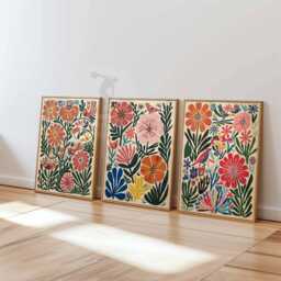 Henri Matisse Floral Set Of 3 Posters, Boho Wall Print, Botanical Art, Tropical Decor, Jungle Aesthetic, Flower Art - thumbnail 2