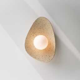 Luna Handmade Speckled Ceramic Wall Sconce - Clay Lamp