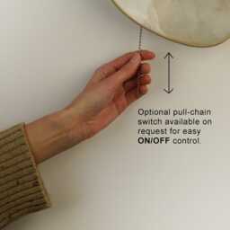 Luna Handmade Speckled Ceramic Wall Sconce - Clay Lamp - thumbnail 4