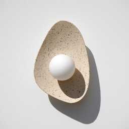 Luna Handmade Speckled Ceramic Wall Sconce - Clay Lamp - thumbnail 3