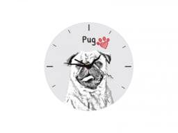Pug, Free Standing Mdf Floor Clock With An Image Of A Dog - thumbnail 1