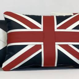 A Collection Of Traditional Leather Union Cushions - thumbnail 2