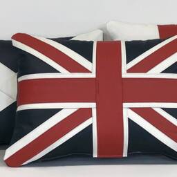 A Collection Of Traditional Leather Union Cushions - thumbnail 3