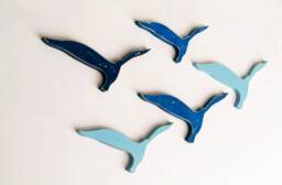Bird Wall Art Set, Flying Birds Decor, Wood Seagull Wall Art, Wooden Bird Decor - thumbnail 1