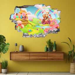 Candy Land Rainbow Sweet Wall Decal Sticker Mural Poster Print Art Kids Bedroom Home Decor Er24 - thumbnail 1