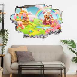 Candy Land Rainbow Sweet Wall Decal Sticker Mural Poster Print Art Kids Bedroom Home Decor Er24 - thumbnail 2