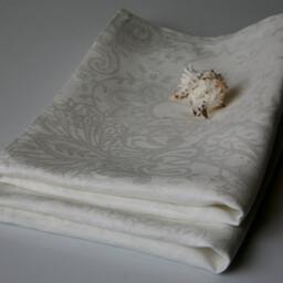 Linen Natural Bath Towel With Jacquard Paisley Design/Hygge Organic Flax Hand Beach Yoga For Her - thumbnail 2