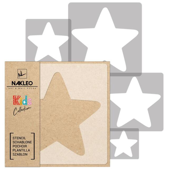 Star Wall Stencil Set Reusable Plastic Templates For Diy Decor - image 1