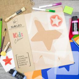 Star Wall Stencil Set Reusable Plastic Templates For Diy Decor - thumbnail 2