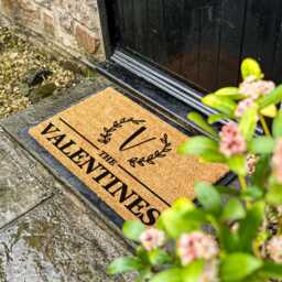 Family Name Initial Wreath Doormat, Personalised New Home D??cor, Rug, Gift For Him - thumbnail 2