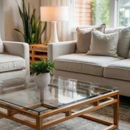 Rectangle Crystal-Clear Glass Table Top, Modern Tabletop, Protective Top For Tables, Minimalist Tabletop - thumbnail 3