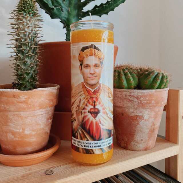 Saint Paul Rudd Prayer Candle Scented Vegan Soy Wax - image 1