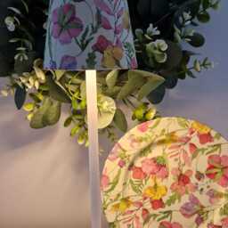 Beautiful Decoupaged Floral Indoor/Outdoor Usb Rechargeable Table Lamp.matching Picture Plate Available.no Plugs Or Sockets Needed - thumbnail 3