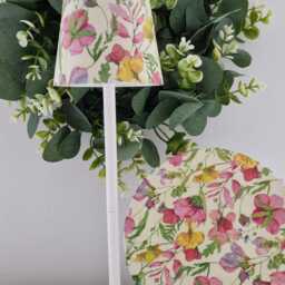 Beautiful Decoupaged Floral Indoor/Outdoor Usb Rechargeable Table Lamp.matching Picture Plate Available.no Plugs Or Sockets Needed - thumbnail 2