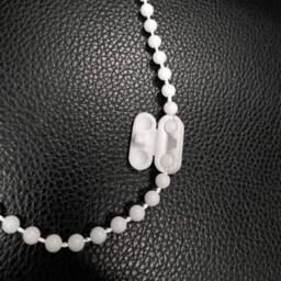 White Roman/Roller/Vertical Blind Control Chain With Free Connector - thumbnail 2