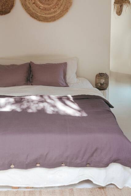 Linen Duvet Cover Dusty Lavender. Bedding in Purple. French Linen King - image 1