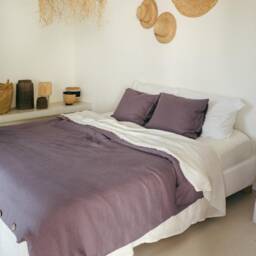 Linen Duvet Cover Dusty Lavender. Bedding in Purple. French Linen King - thumbnail 2
