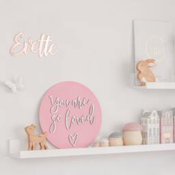 You Are So Loved Sign - Baby Girl Gift Nursery Wall Art Girls Room Decor Personalized Kids Plaque