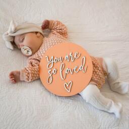 You Are So Loved Sign - Baby Girl Gift Nursery Wall Art Girls Room Decor Personalized Kids Plaque - thumbnail 3