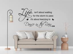 "DANCE IS MY LIFE" Inspirational Vinyl Wall Sticker Decal - Contemporary Mural