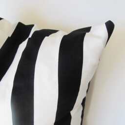 "Black Pillow Cover. Accent Pillow.black Striped Pillow Cover. Pillow.16"", 17"", 18"", 20"" 24"" 26" - thumbnail 3