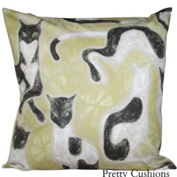 Sanderson Omega Cats Bloomsbury Gold Cushion Cover - thumbnail 2