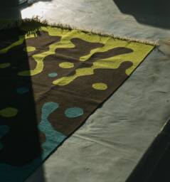 Handwoven Wool Kilim Rug - Modern Earth Tones, Turkish Design - thumbnail 1