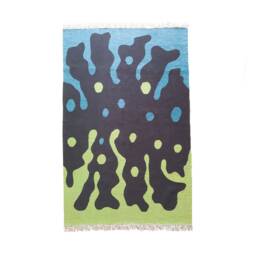 Handwoven Wool Kilim Rug - Modern Earth Tones, Turkish Design - thumbnail 4