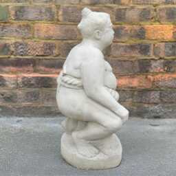 Outdoor Sumo Man Figurine Stone Sculpture Concrete Fighter Statue Cement Wrestler Decoration Home & Garden Ornament Fighter Lover Gift - thumbnail 3