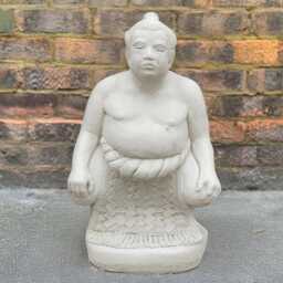 Outdoor Sumo Man Figurine Stone Sculpture Concrete Fighter Statue Cement Wrestler Decoration Home & Garden Ornament Fighter Lover Gift - thumbnail 1