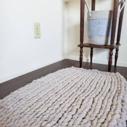 Chunky Knit Rug, Cozy Throw Bathroom Mat, Bath Chunky Throw, Gifts For Her, Him, Mom - thumbnail 3