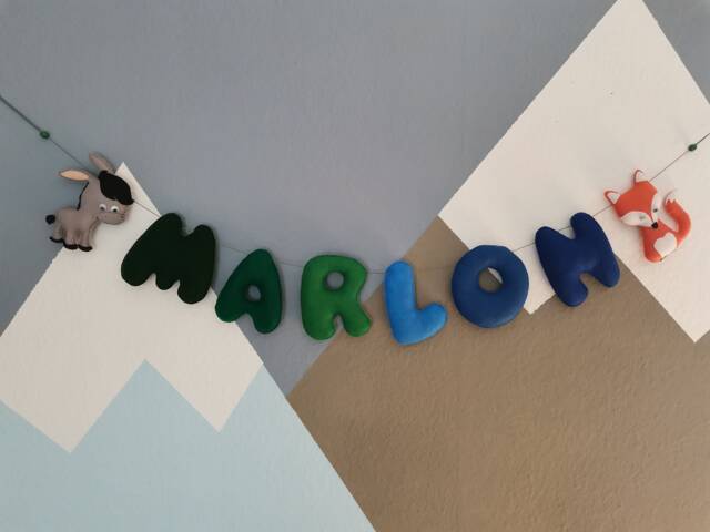 Name Necklace, Garland, Nursery Decor, Personalized Felt Banner, Perfect Gifts - image 1