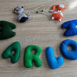 Name Necklace, Garland, Nursery Decor, Personalized Felt Banner, Perfect Gifts - thumbnail 3