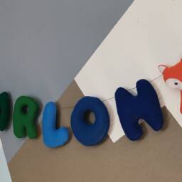 Name Necklace, Garland, Nursery Decor, Personalized Felt Banner, Perfect Gifts - thumbnail 2