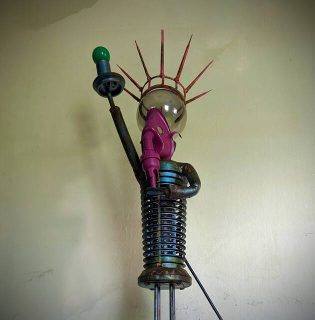 The Statue Of Liberty, Rusty Underground Remix. Another Stain Artwork. Recycled Art - image 1