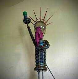 The Statue Of Liberty, Rusty Underground Remix. Another Stain Artwork. Recycled Art - thumbnail 1