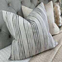 Neutical Cushion Cover, Nautical Pillow John Lewis & Partners Fabric , Striped - Woven Grey Gift Idea/Worldwide Shipping - thumbnail 1