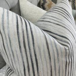 Neutical Cushion Cover, Nautical Pillow John Lewis & Partners Fabric , Striped - Woven Grey Gift Idea/Worldwide Shipping - thumbnail 2
